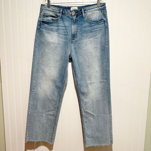 Driftwood Royce Straight Leg Jeans Raw Hems Size 32 - Picture 2 of 8